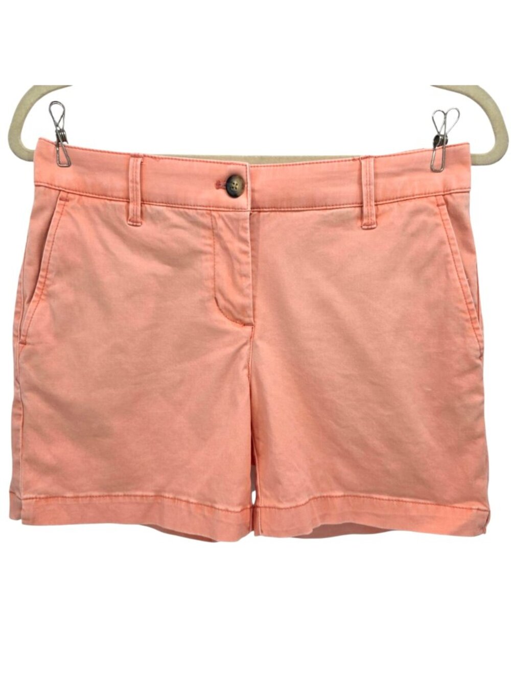 Tommy Bahama Womens 2 Shorts Live The Island Life Neon Orange Cotton Tencel - Picture 2 of 7